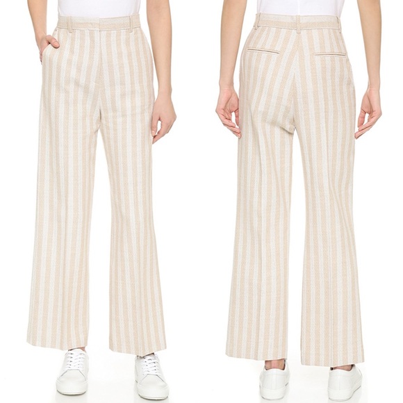 Acne Studios - Striped Linen Blend Trousers - Picture 3 of 8